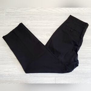 Faconnable Women's Pants Size 6 Black Straight Leg Trousers Slacks